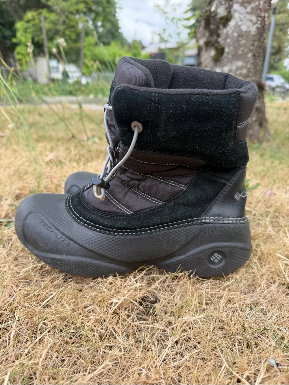 Columbia Kids Black Waterproof Insulated Winter Boots
